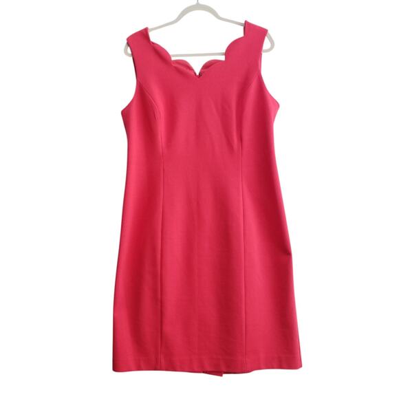 Talbots Dresses & Skirts - Talbots Pink Sleeveless Ponte Knit Dress Scalloped Neck Classic Career 14